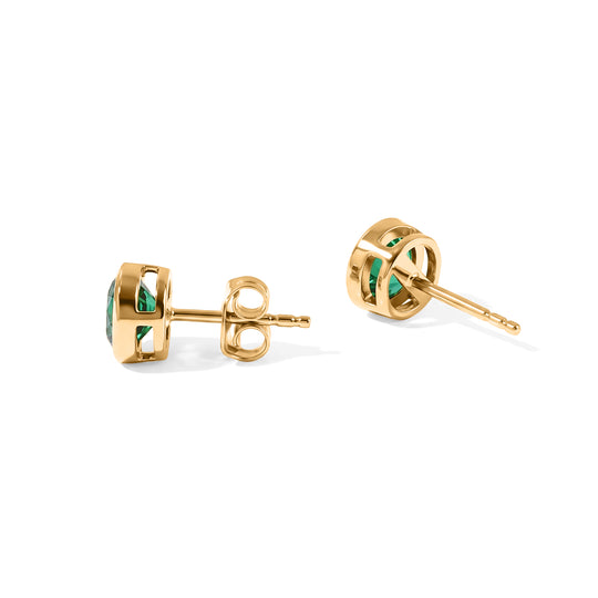 D'Joy AAA Smaragd-Quarz Triplette Ohrringe 925 Silber 750 Vergoldet ca. 2,43 ct.