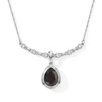 EVER TRUE Alexandrit Quarz Triplette, Weißer Zirkon Halskette ca. 50 cm 316L Edelstahl ca. 10.16 ct