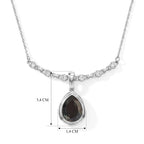 EVER TRUE Alexandrit Quarz Triplette, Weißer Zirkon Halskette ca. 50 cm 316L Edelstahl ca. 10.16 ct