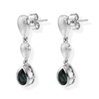 D'Joy Alexandrit Quarz Triplette Ohrringe 925 Silber Platiniert ca. 1,76 ct.