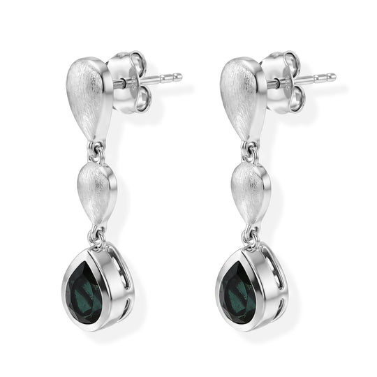 D'Joy Alexandrit Quarz Triplette Ohrringe 925 Silber Platiniert ca. 1,76 ct.