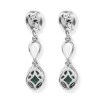 D'Joy Alexandrit Quarz Triplette Ohrringe 925 Silber Platiniert ca. 1,76 ct.