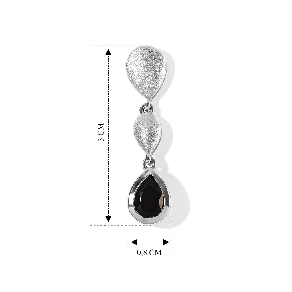 D'Joy Alexandrit Quarz Triplette Ohrringe 925 Silber Platiniert ca. 1,76 ct.
