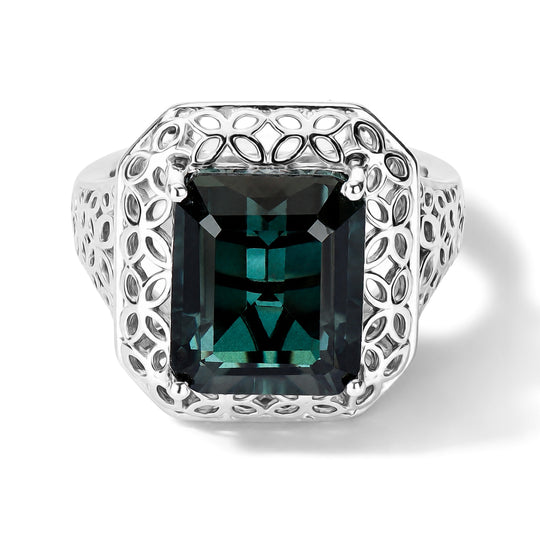 D'Joy Alexandrit Quarz Triplette Ring 925 Silber Rhodiniert (Größe 18.00) ca. 6,71 ct