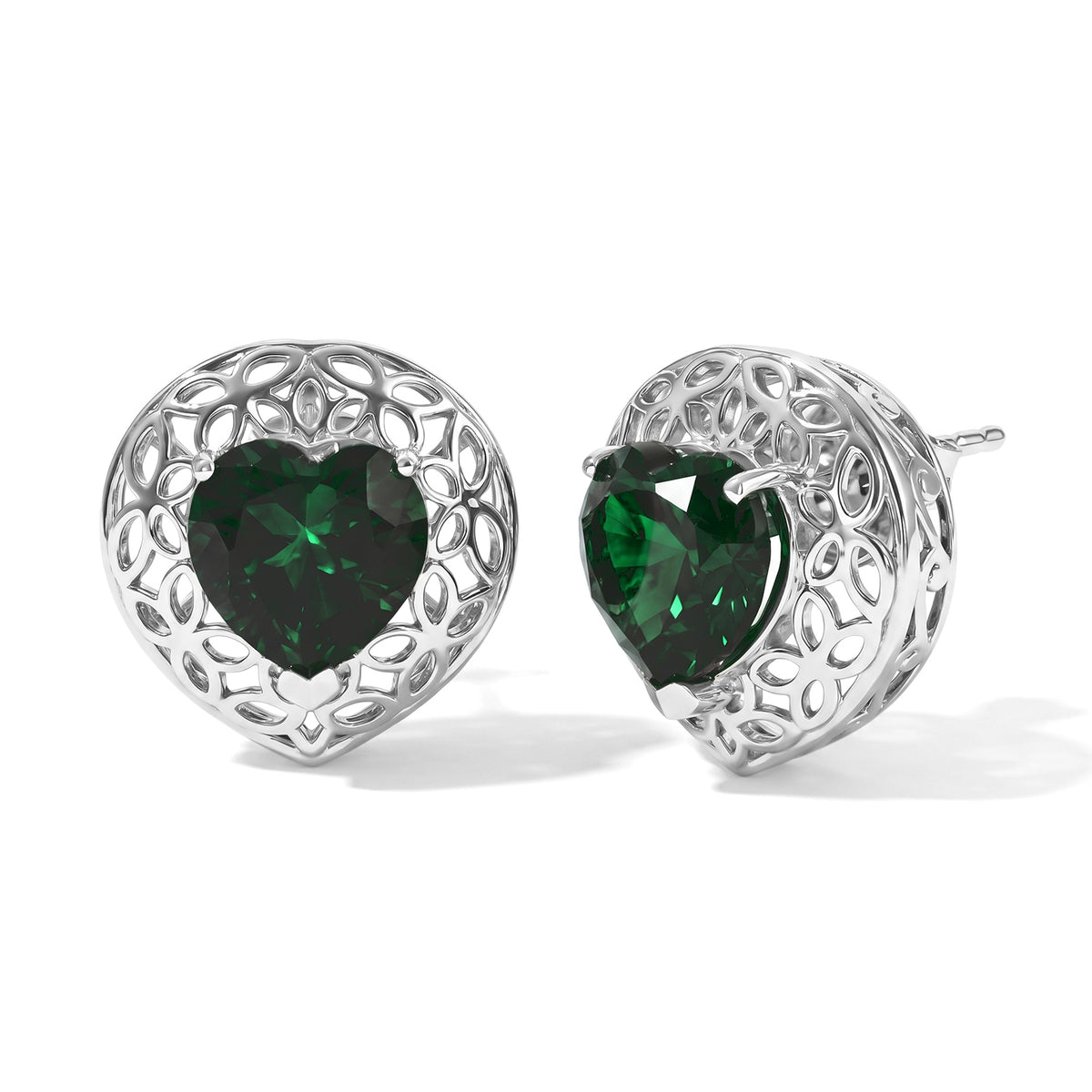 D'Joy Alexandrit Quarz Triplette Ohrringe 925 Silber Rhodiniert ca. 4.32 ct