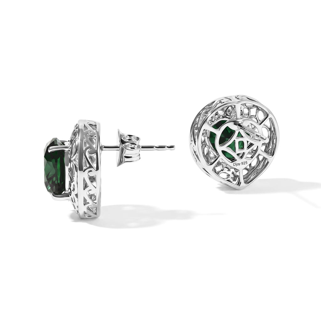 D'Joy Alexandrit Quarz Triplette Ohrringe 925 Silber Rhodiniert ca. 4.32 ct