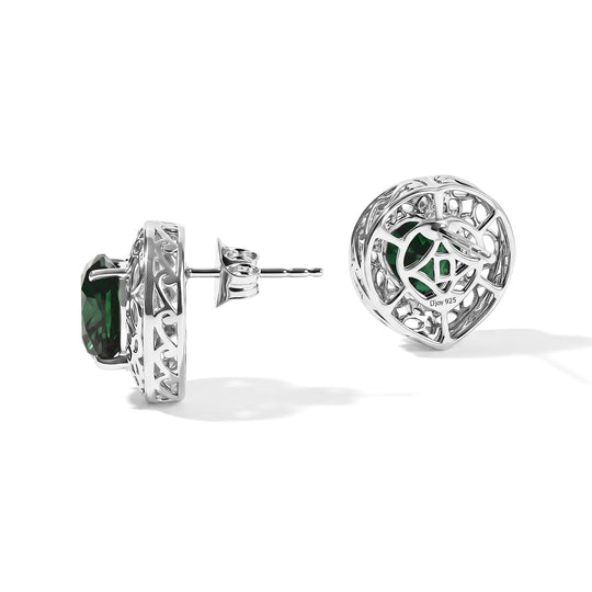 D'Joy Alexandrit Quarz Triplette Ohrringe 925 Silber Rhodiniert ca. 4.32 ct