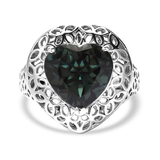 D'Joy Alexandrit Quarz Triplette Ring 925 Silber Rhodiniert (Größe 18.00) ca. 6,21 ct