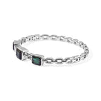 EVER TRUE Alexandrit Quarz Triplette Armreif ca. 19 cm 316L Edelstahl ca. 9.33 ct