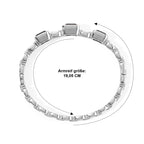 EVER TRUE Alexandrit Quarz Triplette Armreif ca. 19 cm 316L Edelstahl ca. 9.33 ct