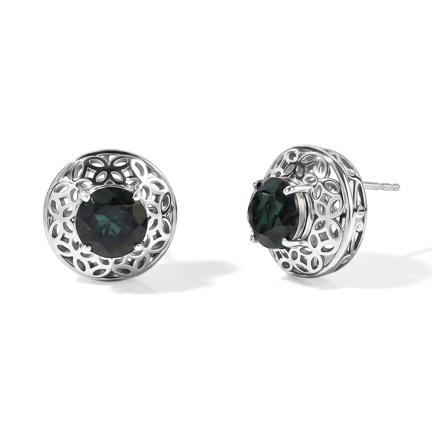 D'Joy Alexandrit Quarz Triplette Ohrringe 925 Silber Rhodiniert ca. 4,62 ct.