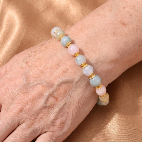 Beryll Armband ca. 18 cm Reine Legierung Goldton (10-15 Werktage Lieferzeit) ca. 90,00 ct.