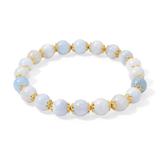 Beryll Armband ca. 18 cm Reine Legierung Goldton (10-15 Werktage Lieferzeit) ca. 90,00 ct.