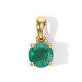 D'Joy Smaragd-Quarz Triplette Anhänger 925 Silber 750 Vergoldet ca. 1,22 ct.