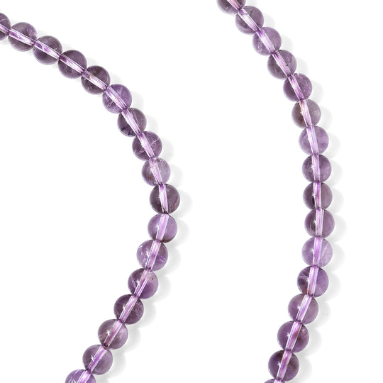 D'Joy Rose de France Amethyst Halskette ca. 50 cm 925 Silber Rhodiniert ca. 120,00 ct.