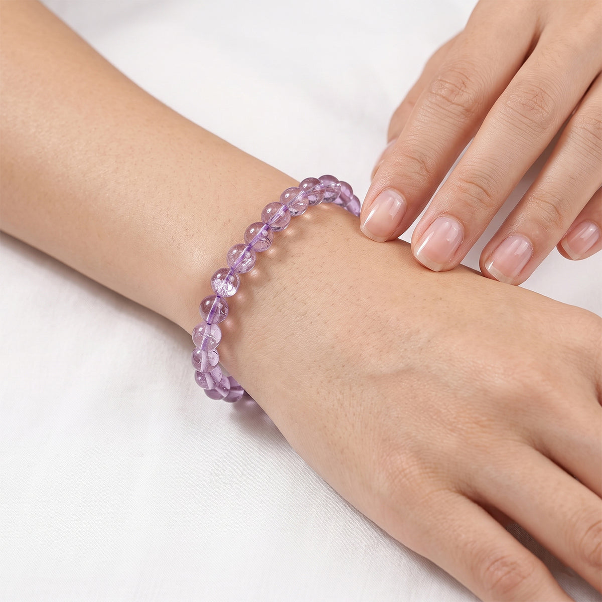 Flexibles Rose de France Amethyst Armband (17.5-19cm) - 65 ct.