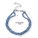 Santamaria Aquamarin Armband ca. 18 cm + 5 cm Extender 316L Edelstahl ca. 20,00 ct.