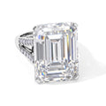 D'Joy Moissanit Ring 925 Silber Rhodiniert (Größe 17.00) ca. 24,60 ct