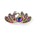 Alloy Hair Clip, with magic color crystal&glass, in gold plating
