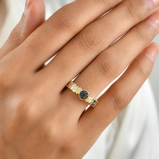 EVER TRUE Ceylon-Saphir Ring Reine Bronze (Größe 16.00) ca. 0,13 ct