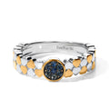 EVER TRUE Ceylon-Saphir Ring Reine Bronze (Größe 17.00) ca. 0,13 ct