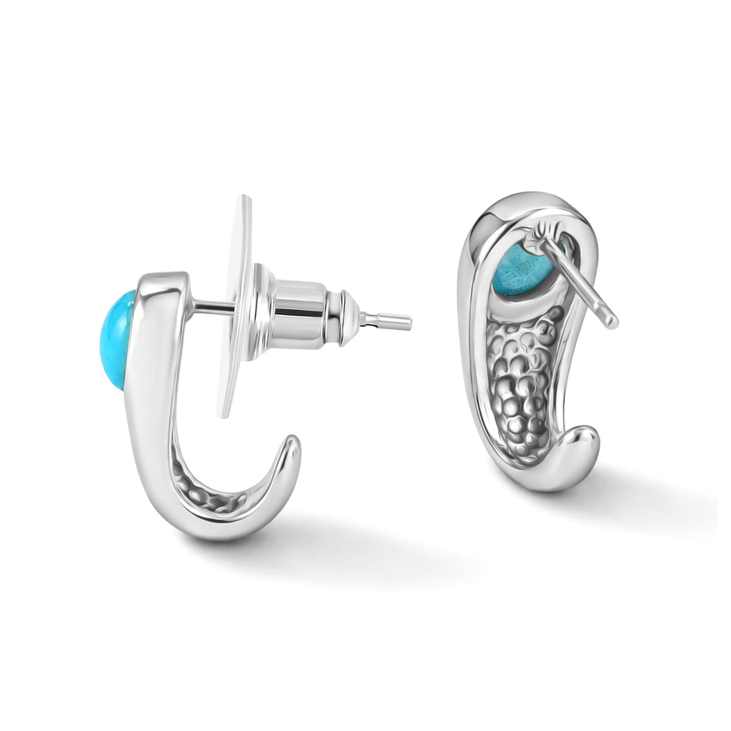 EVER TRUE AA Sleeping Beauty Türkis Ohrringe 316L Edelstahl ca. 1.20 ct