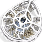 GP - AA Milchiger Aquamarin, Kanchanaburi Blauer Saphir Anhänger 925 Silber Rhodiniert und 750 Gelbgold Vermeil ca. 1,96 ct.