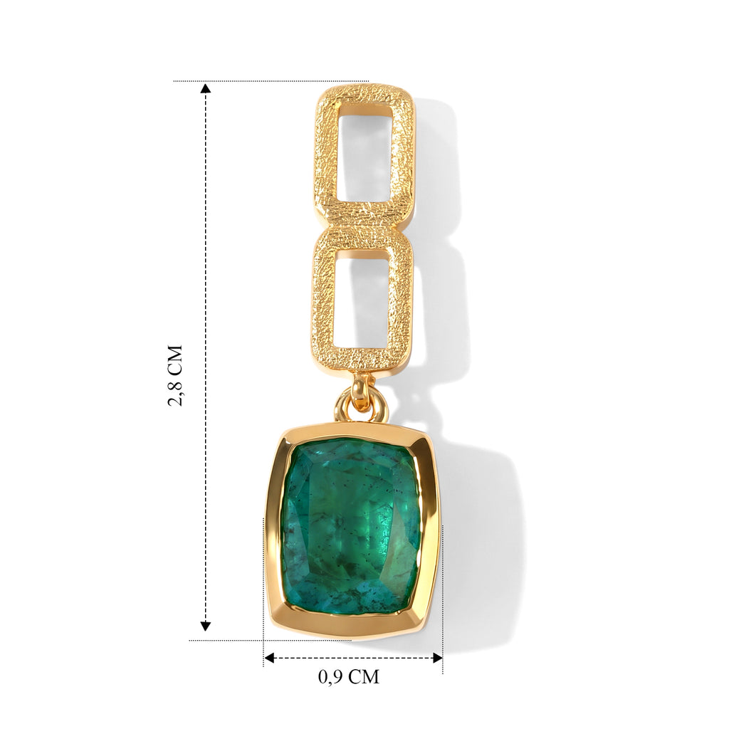EVER TRUE Smaragd-Quarz Triplette Ohrringe Reine Bronze ca. 5,27 ct.
