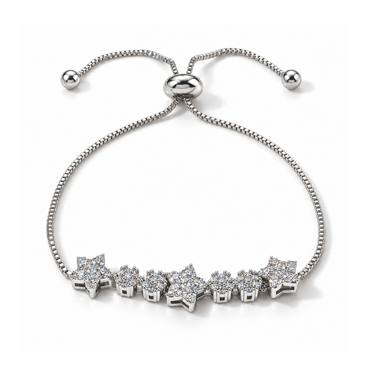 Weißer Zirkonia Armband, flexibel, Nickelfreies Messing, Goldfarben, 17.00 ct