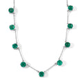 EVER TRUE Smaragd-Quarz Triplette Halskette ca. 45 cm 316L Edelstahl ca. 21,83 ct.