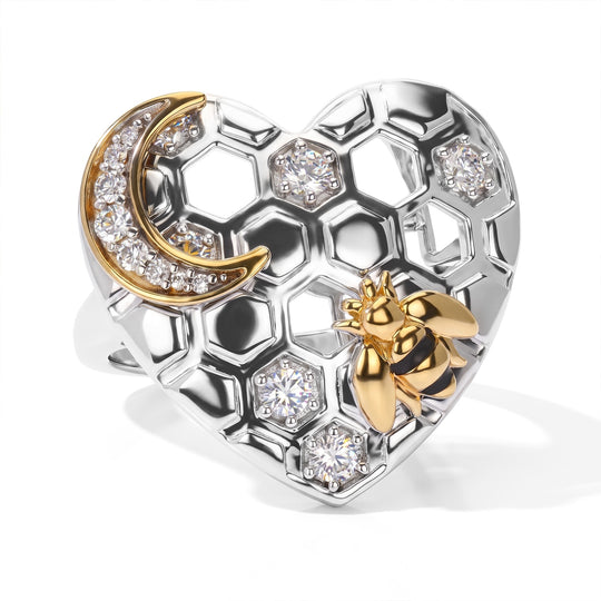 GP Trionfo Kollektion - Weißer Zirkon Ring 925 Silber Rhodiniert und 750 Gelbgold Vermeil (Größe 18.00) ca. 0.76 ct