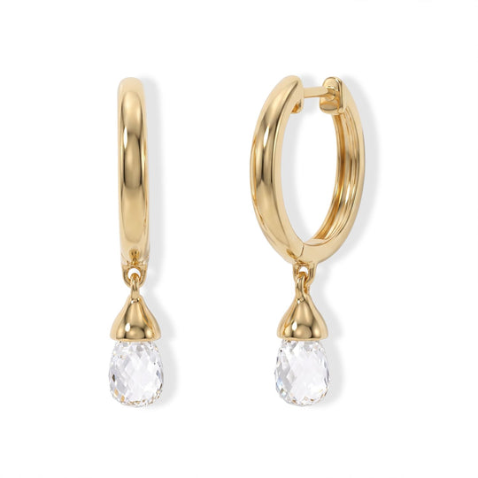 LUXURIANT DIAMOND - Lab Grown Diamant VS-EF Ohrringe 925 Silber 750 Gelbgold vermeil ca. 1,09 ct.