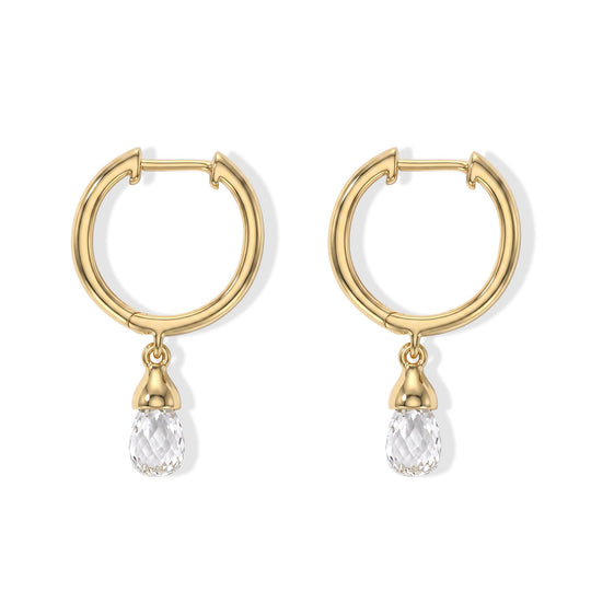 LUXURIANT DIAMOND - Lab Grown Diamant VS-EF Ohrringe 925 Silber 750 Gelbgold vermeil ca. 1,09 ct.
