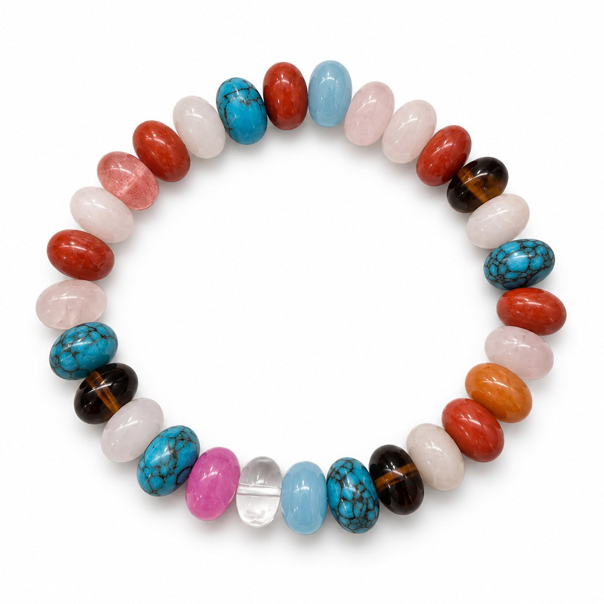 Mehrfarbig Edelsteine Armband 18 cm ca. 141.30 ct