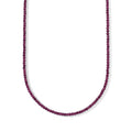 Burmesische Rubin 45+5cm Halskette, 316L Edelstahl - 27 ct.