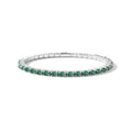 D'Joy AAA Smaragd Armreif ca. 19 cm 925 Silber Rhodiniert ca. 9,3.  9.32 ct