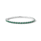 D'Joy AAA Smaragd Armreif ca. 19 cm 925 Silber Rhodiniert ca. 9,3.  9.32 ct