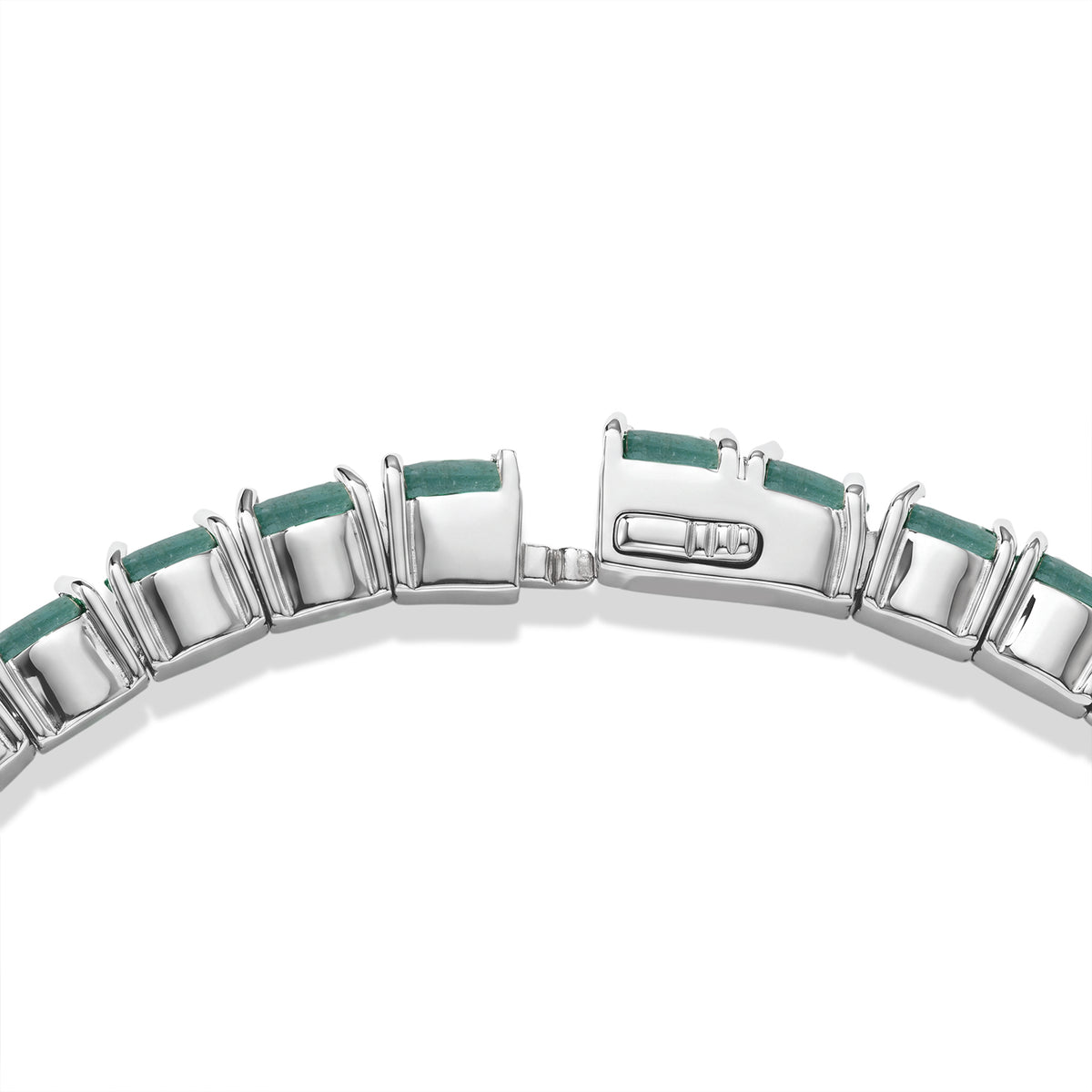D'Joy AAA Smaragd Armreif ca. 19 cm 925 Silber Rhodiniert ca. 9,3.  9.32 ct