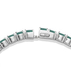 D'Joy AAA Smaragd Armreif ca. 19 cm 925 Silber Rhodiniert ca. 9,3.  9.32 ct