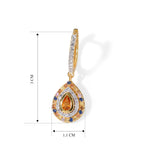 D'Joy Mehrfarbig Saphir Ohrringe 925 Silber 750 Gelbgold vermeil ca. 1,78 ct.