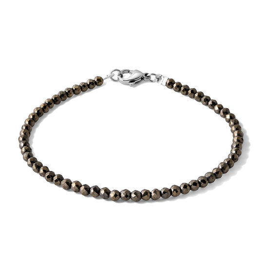 Schwarzer Spinell Armband ca. 19 cm 316L Edelstahl ca. 15,00 ct.