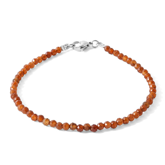 Schwarzer Spinell Armband ca. 19 cm 316L Edelstahl ca. 15,00 ct.
