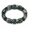 Fancy Erfrischen Mehrfach-Edelstein Armband 18 cm ca. 91.20 ct