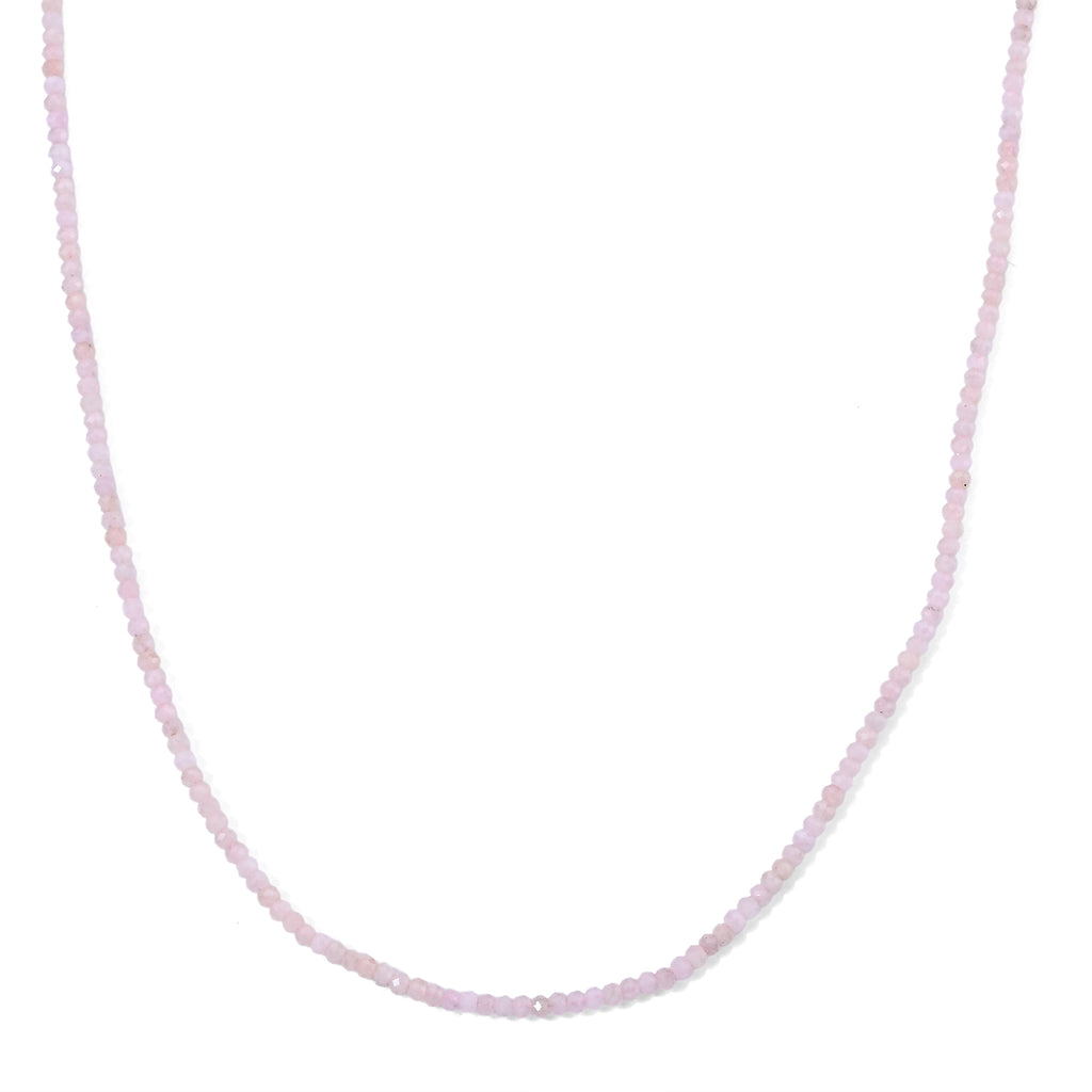 Rosa Morganit Halskette ca. 45 cm 316L Edelstahl (10-15 Werktage Lieferzeit) ca. 36,00 ct.