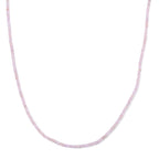 Rosa Morganit Halskette ca. 45 cm 316L Edelstahl (10-15 Werktage Lieferzeit) ca. 36,00 ct.