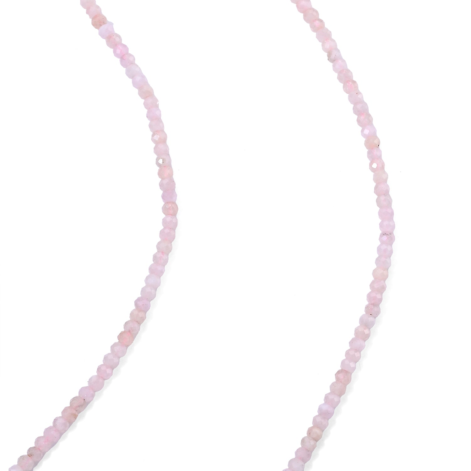 Rosa Morganit Halskette ca. 45 cm 316L Edelstahl (10-15 Werktage Lieferzeit) ca. 36,00 ct.