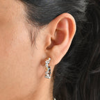 GP - Kanchanaburi Blauer Saphir Ohrringe 925 Silber Dreifarbig  ca. 0,02 ct.