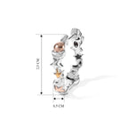 GP - Kanchanaburi Blauer Saphir Ohrringe 925 Silber Dreifarbig  ca. 0,02 ct.