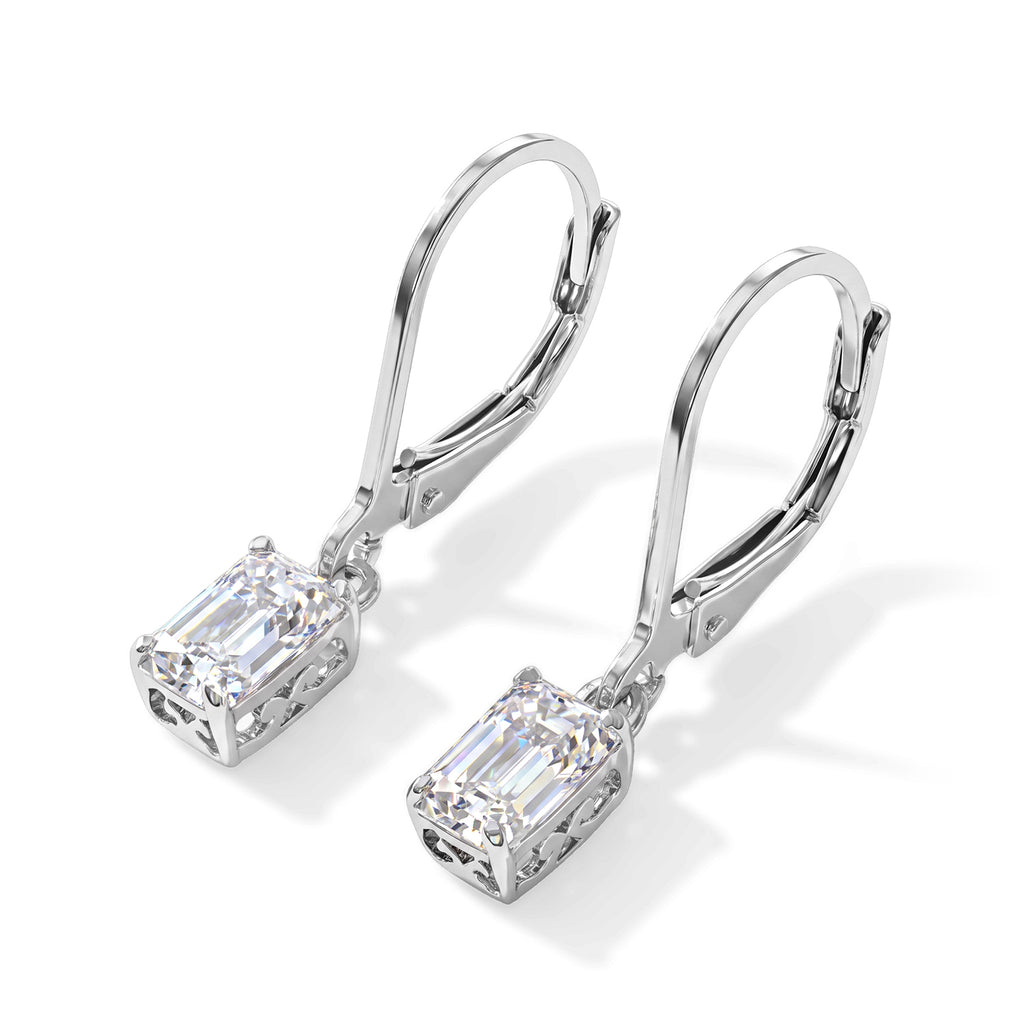 D'Joy Moissanit Ohrringe 925 Silber Rhodiniert ca. 1,30 ct.
