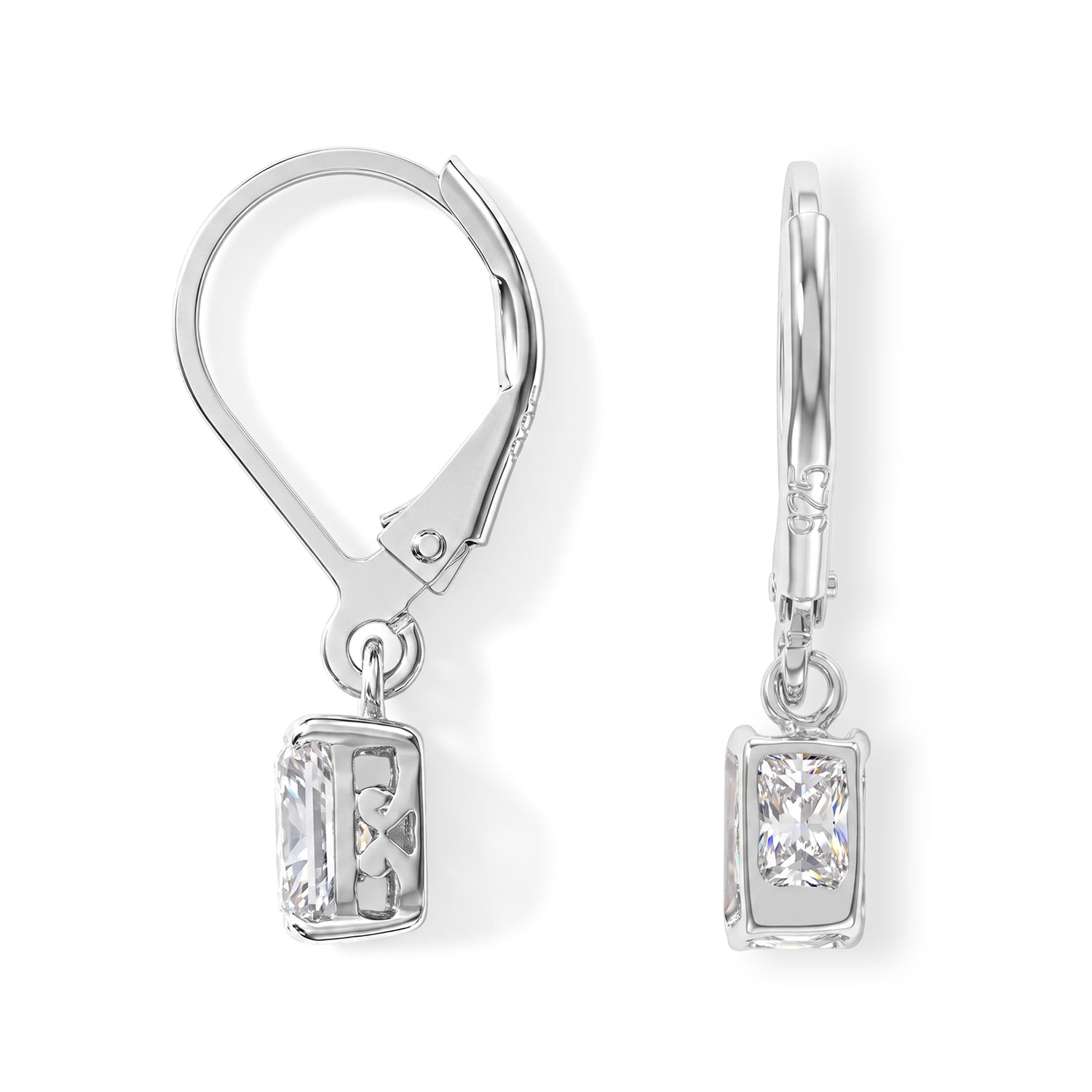D'Joy Moissanit Ohrringe 925 Silber Rhodiniert ca. 1,30 ct.